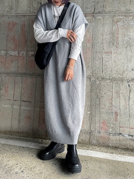 「ラブユ.」｜MIHOさん（レディース・152cm）の冬コーディネート