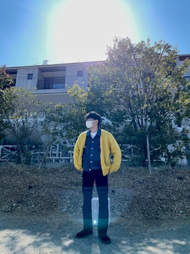 「Lui's（ルイス）のアイテム（デニムジャケット）」を使った、ryotaさん（メンズ・172cm）の春コーディネート