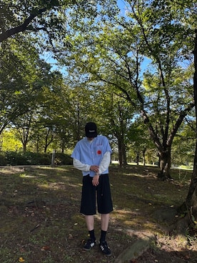 「Supreme （シュプリーム）のアイテム」を使った、ryotaさん（メンズ・173cm）の秋コーディネート