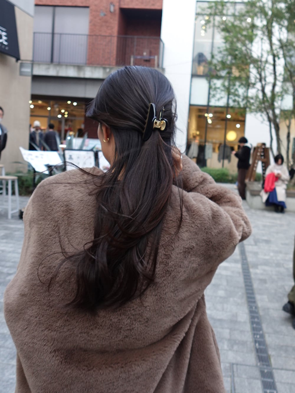 アレクサンドルドゥパリ ファー付きバレッタ kaokao アレクサンドル