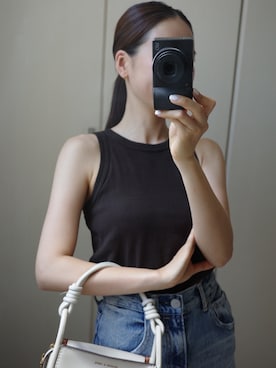 「アイテム（デニムパンツ）」を使った、nattsu___さん（レディース・157cm・20代）の夏コーディネート