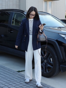 「アイテム（ハンドバッグ）」を使った、nattsu___さん（レディース・157cm・20代）の秋コーディネート