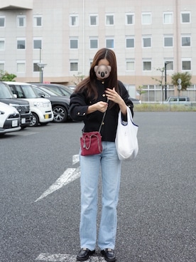 「アイテム（エコバッグ/サブバッグ）」を使った、nattsu___さん（レディース・157cm）の秋コーディネート