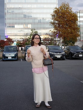 「アイテム（バレエシューズ）」を使った、nattsu___さん（レディース・157cm）の秋コーディネート