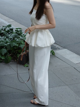 「アイテム（ハンドバッグ）」を使った、nattsu___さん（レディース・157cm）の夏コーディネート