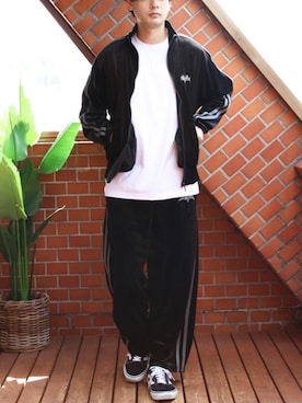 「アイテム（ジャージ）」を使った、8(eight)さん（メンズ・173cm）の秋コーディネート