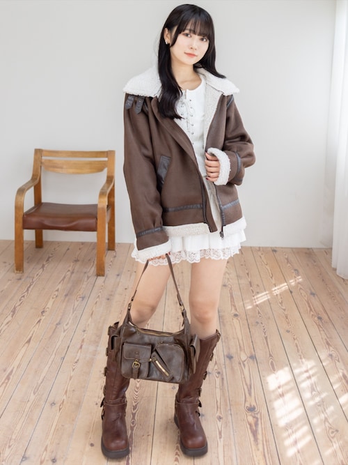 セール】ムートンジャケット［大人 カジュアル 着回し力抜群］≪再入荷