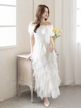 「CLEAR BASIC（クリアベーシック）のアイテム（スカート）」を使った、clear(クリア)さん（レディース・163cm）の春コーディネート