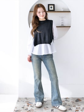 「clear（クリア）のアイテム（パンツ）」を使った、clear(クリア)さん（レディース・163cm）の冬コーディネート