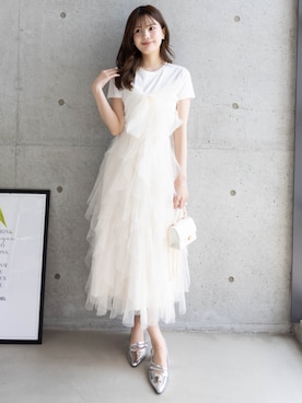 「clear（クリア）のアイテム（トップス）」を使った、clear(クリア)さん（レディース・161cm）の春コーディネート