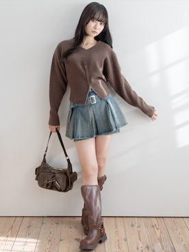 「clear（クリア）のアイテム（シューズ）」を使った、clear(クリア)さん（レディース・162cm）の冬コーディネート