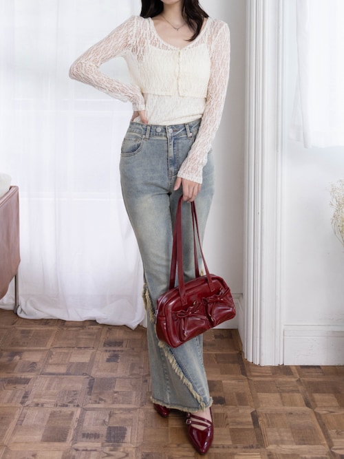 レディース2点セット ジャンスカ×レーストップス韓国系2色g3496 goldy-1191_1.jpg?basethum=225