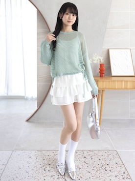 「CLEAR BASIC（クリアベーシック）のアイテム（ニット/セーター）」を使った、clear(クリア)さん（レディース・162cm）の秋コーディネート