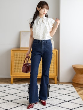 「clear（クリア）のアイテム（パンツ）」を使った、clear(クリア)さん（レディース・162cm）の夏コーディネート