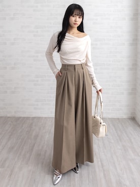 「CLEAR BASIC（クリアベーシック）のアイテム（パンツ）」を使った、clear(クリア)さん（レディース・162cm）の秋コーディネート