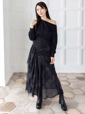 「clear（クリア）のアイテム（スカート）」を使った、clear(クリア)さん（レディース・165cm）の秋コーディネート