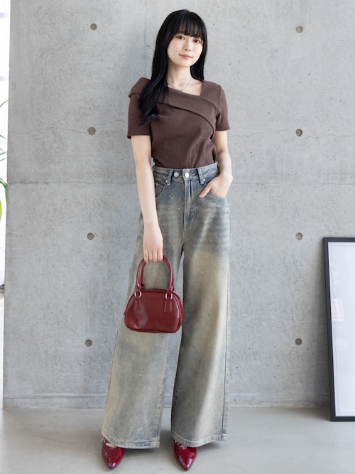 _*0様 極美品 cozyworldwideブラックラインストーンワイドデニム 2025年最新】Cozy worldwide デニムの人気アイテム - メルカリ