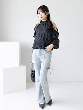 「clear（クリア）のアイテム（パンツ）」を使った、clear(クリア)さん（レディース・162cm）の夏コーディネート