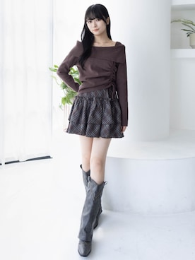 「アイテム（その他シューズ、グレー系）」を使った、clear(クリア)さん（レディース・162cm）の秋コーディネート