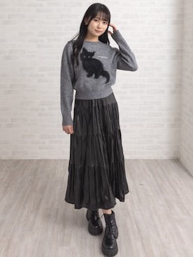 「CLEAR BASIC（クリアベーシック）のアイテム（スカート）」を使った、clear(クリア)さん（レディース・162cm）の秋コーディネート