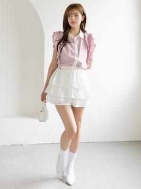 「clear（クリア）のアイテム（パンツ）」を使った、clear(クリア)さん（レディース・161cm）の夏コーディネート