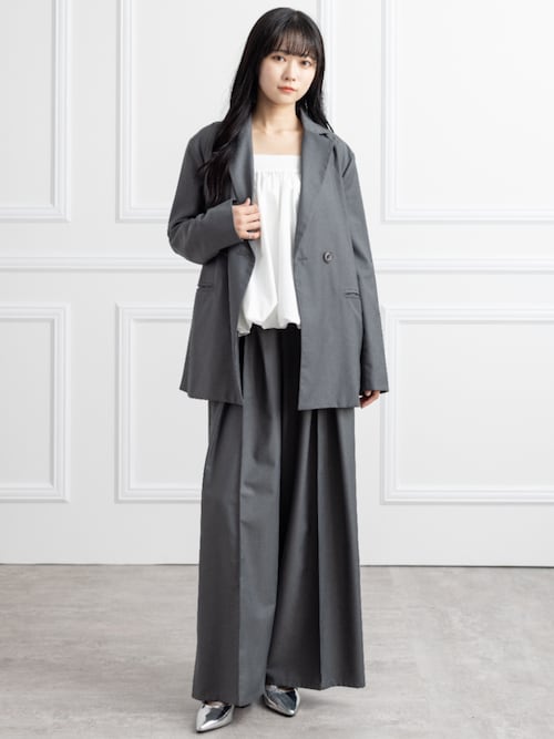 【極美品】FEAR OF GOD タックデザイン ロゴプレート ワイドパンツ 極美品】FEAR OF GOD タックデザイン ロゴプレート ワイドパンツ