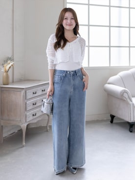 「clear（クリア）のアイテム（パンツ）」を使った、clear(クリア)さん（レディース・163cm）の春コーディネート