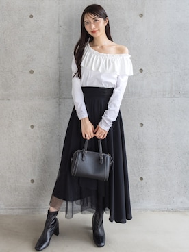 「clear（クリア）のアイテム（スカート）」を使った、clear(クリア)さん（レディース・165cm）の秋コーディネート