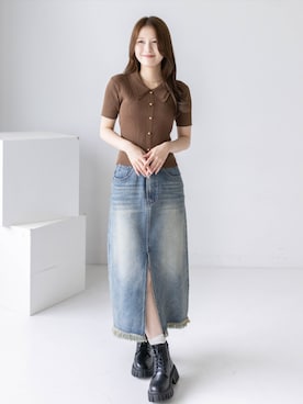 「CLEAR BASIC（クリアベーシック）のアイテム」を使った、clear(クリア)さん（レディース・163cm）の夏コーディネート
