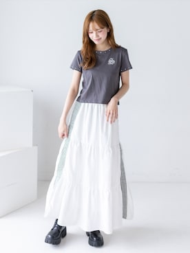 「clear（クリア）のアイテム（トップス）」を使った、clear(クリア)さん（レディース・161cm）の夏コーディネート