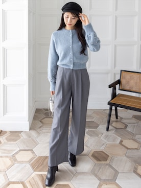 「アイテム（キャスケット）」を使った、clear(クリア)さん（レディース・165cm）の秋コーディネート