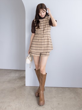 「アイテム（チュニック）」を使った、clear(クリア)さん（レディース・161cm）の秋コーディネート