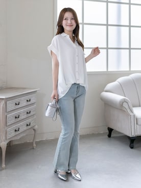 「clear（クリア）のアイテム（パンツ）」を使った、clear(クリア)さん（レディース・163cm）の夏コーディネート