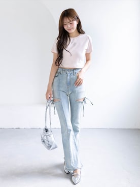 「clear（クリア）のアイテム（パンツ）」を使った、clear(クリア)さん（レディース・161cm）の夏コーディネート