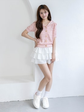 「clear（クリア）のアイテム（パンツ）」を使った、clear(クリア)さん（レディース・161cm）の春コーディネート