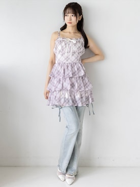 「clear（クリア）のアイテム（パンツ）」を使った、clear(クリア)さん（レディース・162cm）の夏コーディネート