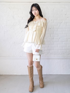 「clear（クリア）のアイテム（トップス）」を使った、clear(クリア)さん（レディース・167cm）の春コーディネート