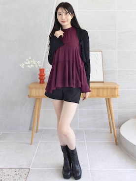 「CLEAR BASIC（クリアベーシック）のアイテム（トップス）」を使った、clear(クリア)さん（レディース・165cm）の秋コーディネート