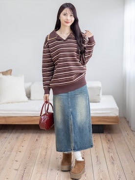 「clear（クリア）のアイテム」を使った、clear(クリア)さん（レディース・165cm）の冬コーディネート