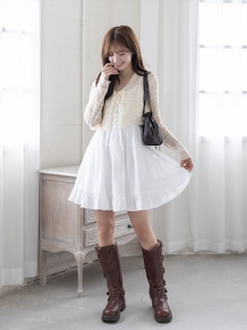 「clear（クリア）のアイテム（トップス）」を使った、clear(クリア)さん（レディース・161cm）の春コーディネート