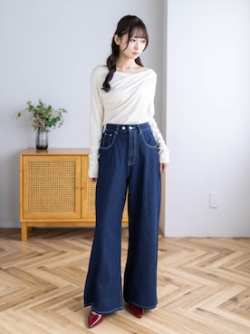 「CLEAR BASIC（クリアベーシック）のアイテム」を使った、clear(クリア)さん（レディース・162cm）の秋コーディネート