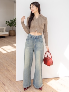 「clear（クリア）のアイテム（パンツ）」を使った、clear(クリア)さん（レディース・165cm）の冬コーディネート