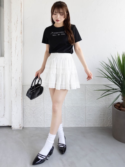 clear tシャツ ラインストーンリボンロゴTシャツ「大人 ガーリー