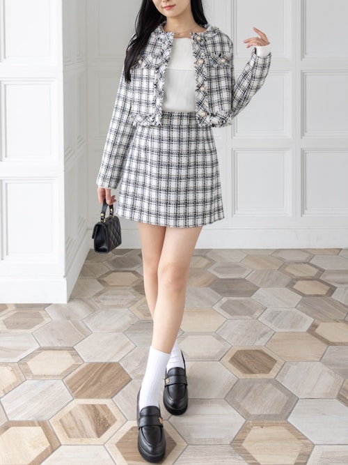 セール】ツイードジャケット(セット可)[大人 フェミニン 上品]≪AW新作