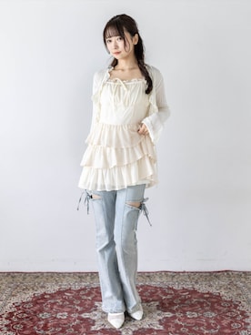 「clear（クリア）のアイテム（パンツ）」を使った、clear(クリア)さん（レディース・162cm）の夏コーディネート