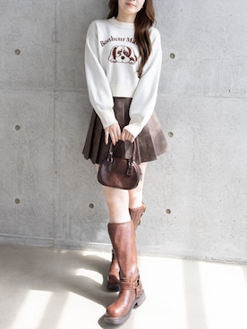 「clear（クリア）のアイテム（スカート）」を使った、clear(クリア)さん（レディース・163cm）の秋コーディネート