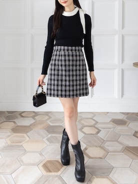 「clear（クリア）のアイテム（スカート）」を使った、clear(クリア)さん（レディース・165cm）の秋コーディネート