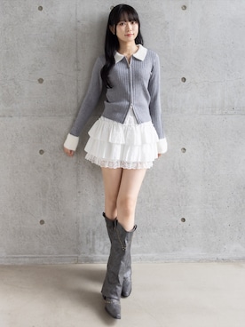 「アイテム（その他シューズ、グレー系）」を使った、clear(クリア)さん（レディース・162cm）の秋コーディネート