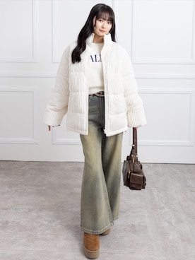 「アイテム（ダウンジャケット/コート）」を使った、clear(クリア)さん（レディース・162cm）の秋コーディネート