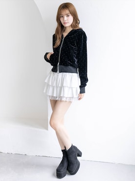 「clear（クリア）のアイテム（トップス）」を使った、clear(クリア)さん（レディース・161cm）の秋コーディネート